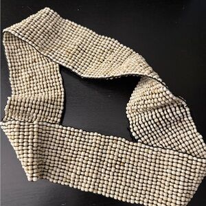 Elegant Cream Beaded Belt